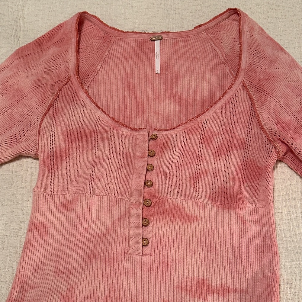 Free people, Rory, Henley, tie-dye top